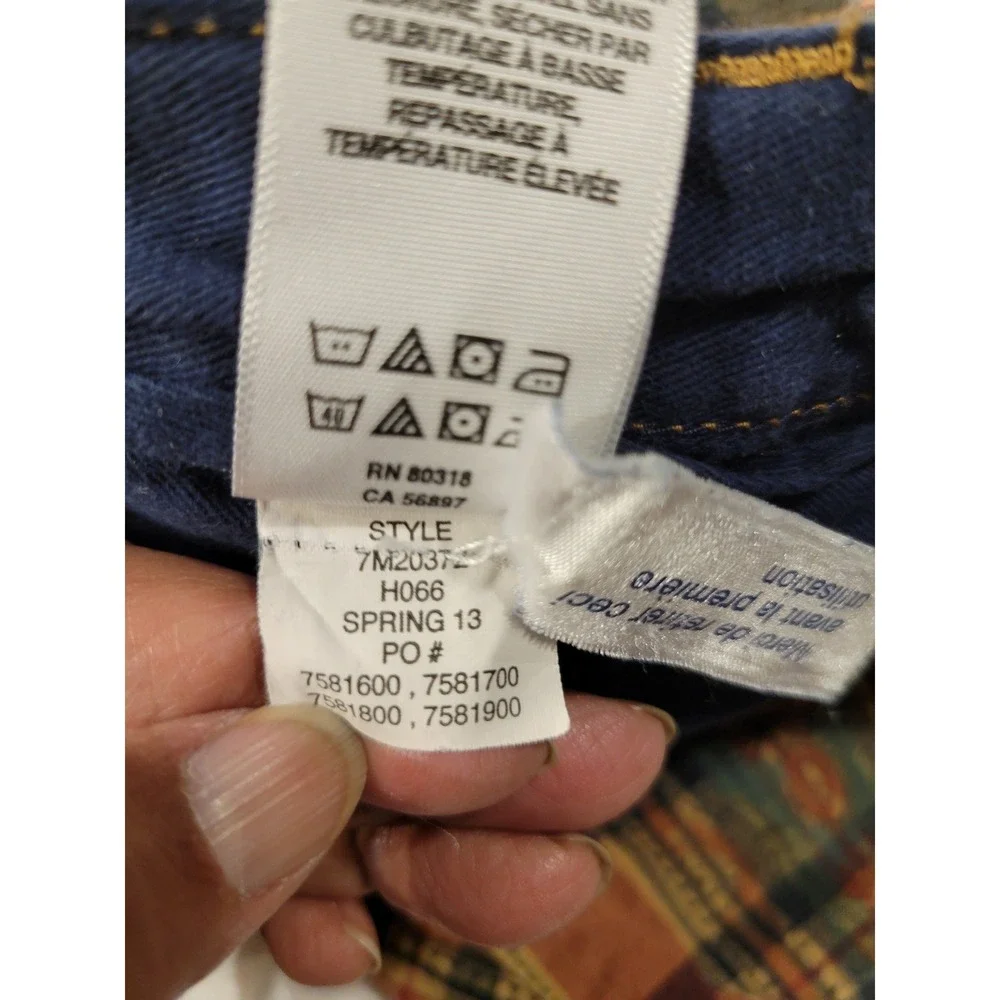 Y2K Lucky Brand Men 34 Plaid Paisley Shorts 100 Cotton Southwestern Summer Beach